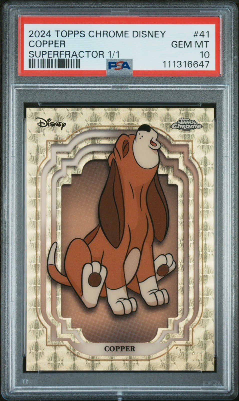 2024 Topps Chrome Disney Copper Superfractor 1/1 PSA 10