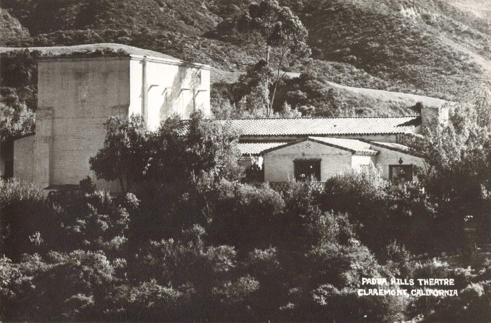Claremont CA California, Padua Hills Theater, Vintage RPPC Real Photo Postcard