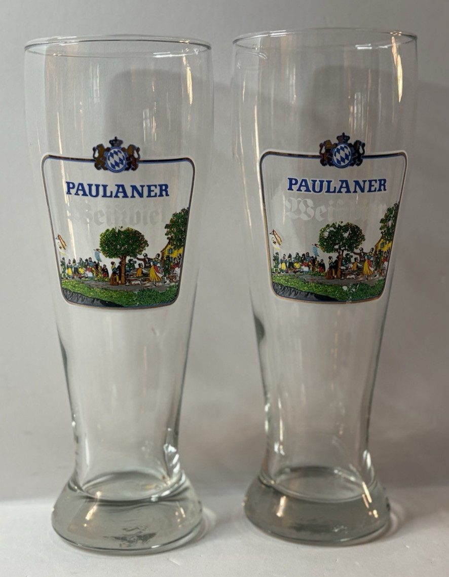 Set of 2 PAULANER Weissbier Beer Glasses - 9\