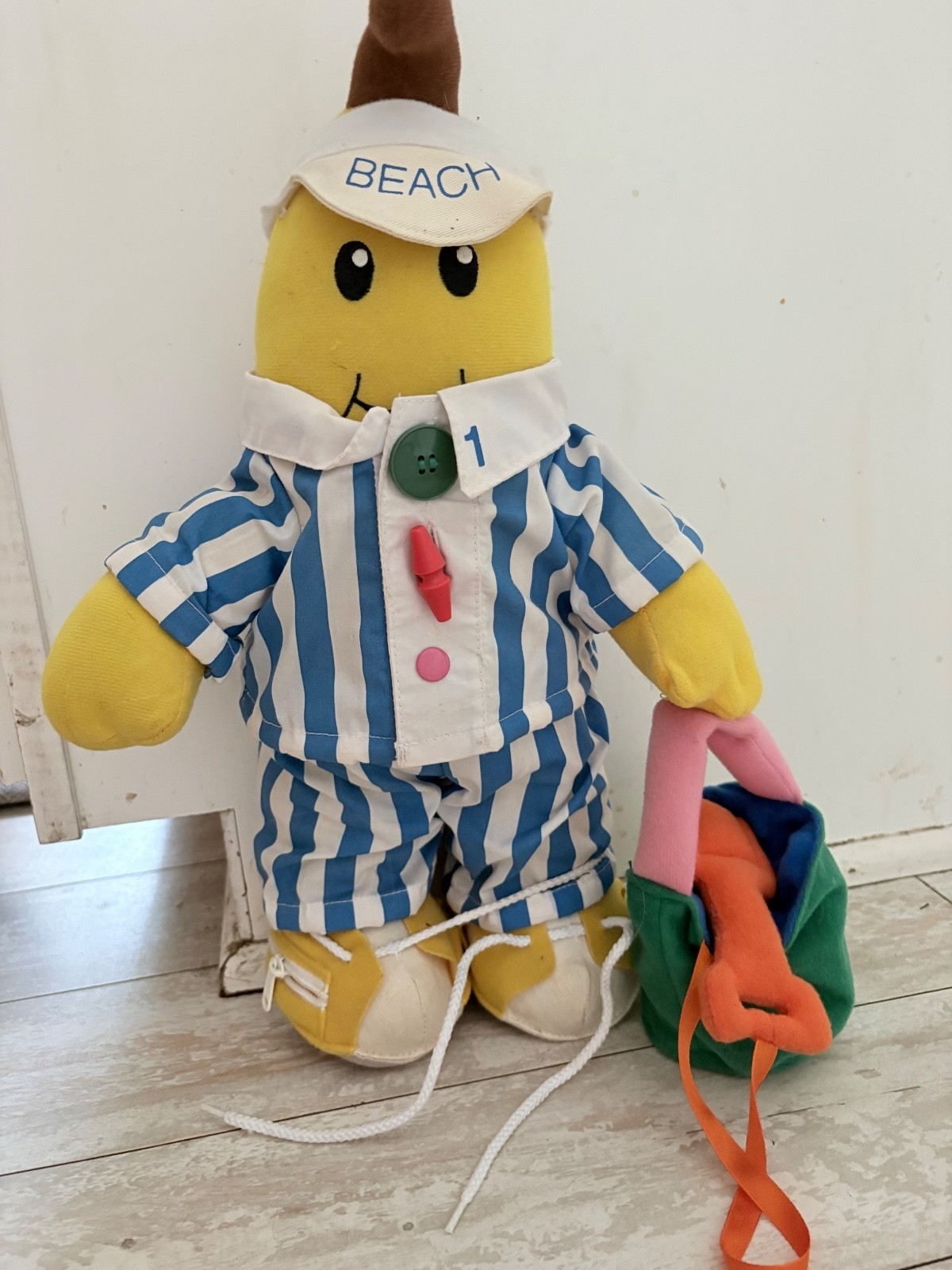 Vintage 1995 Bananas in Pyjamas B1 Beach Patrol Learn to Dress Plush TOMY Vintage 1995 Bananas in Pyjamas B1 Beach Patrol Learn to Dress Plush TOMY