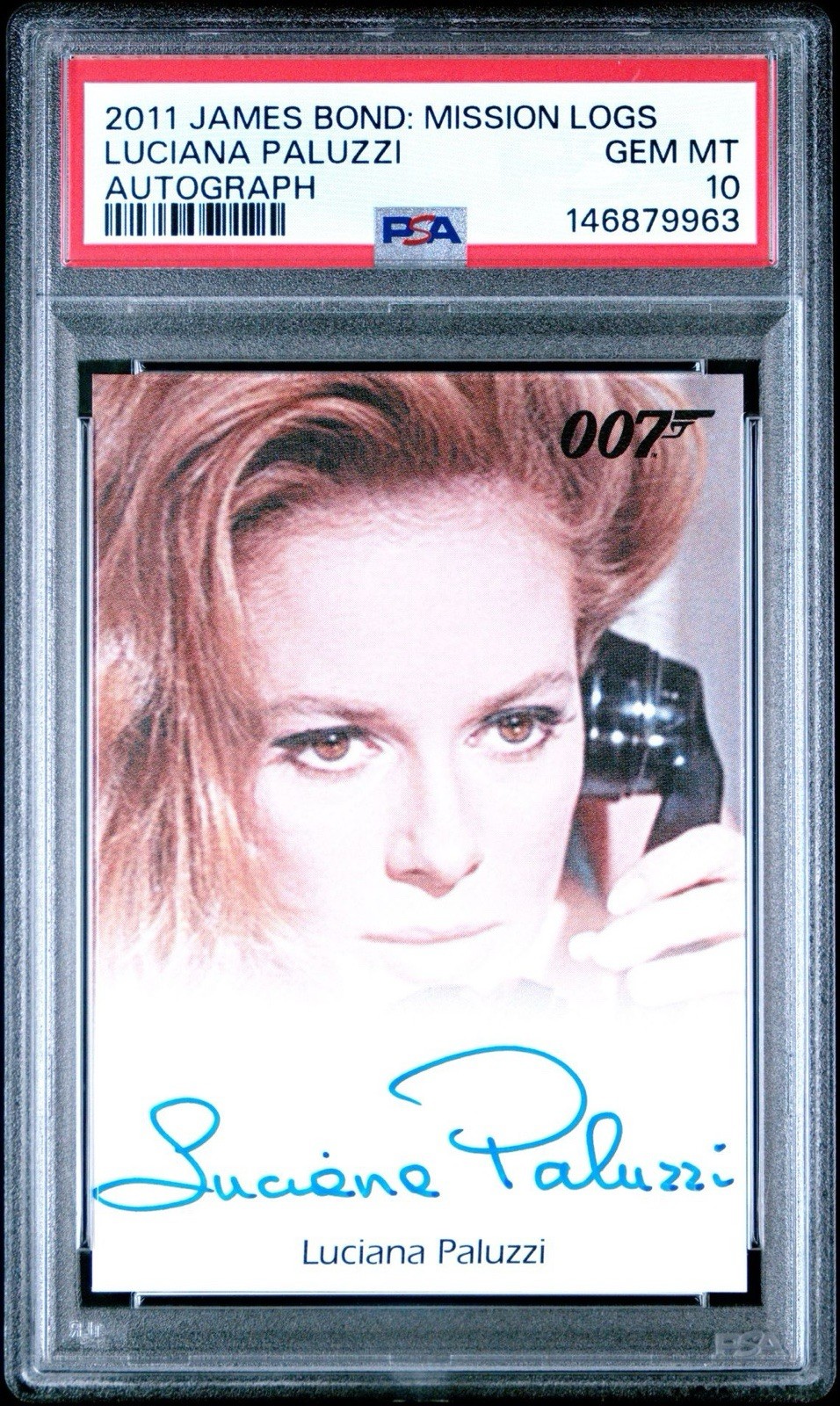 James Bond Mission Auto Autograph Luciana Paluzzi Fiona Volpe PSA 10 Gem Mint