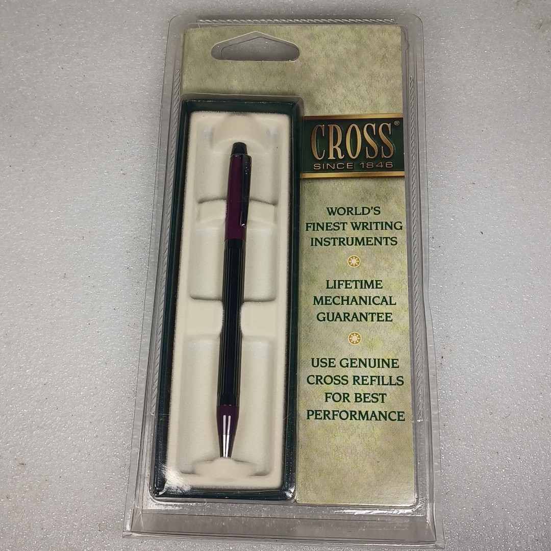 BRAND NEW VINTAGE (1998) CROSS METROPOLIS PLUM/BLACK BALLPOINT PEN #312-6 USA