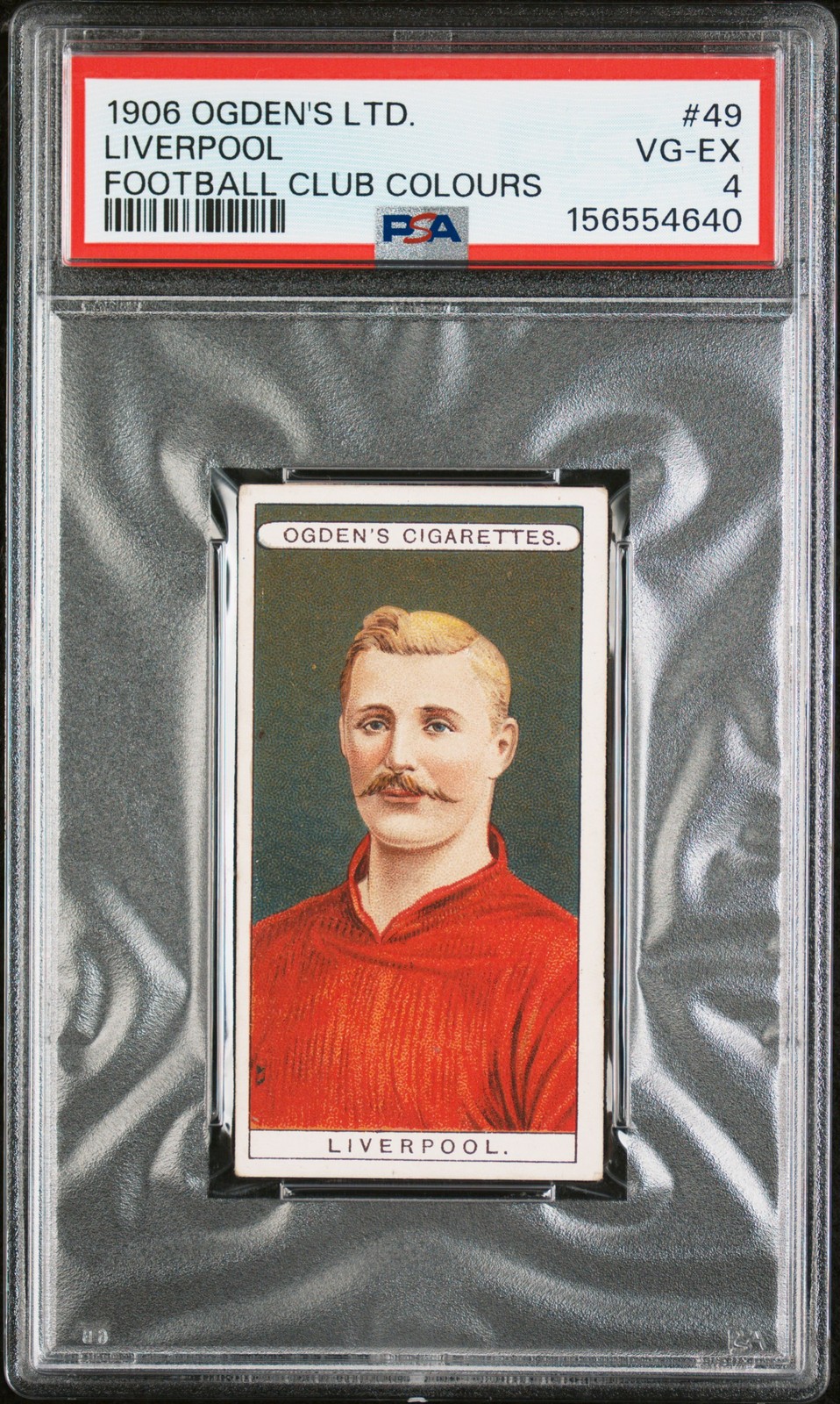 1906 OGDEN\'S LTD. FOOTBALL CLUB COLOURS #49 LIVERPOOL PSA 4