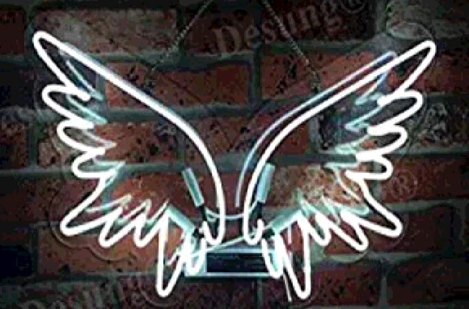 Angel Wings White Acrylic 14\