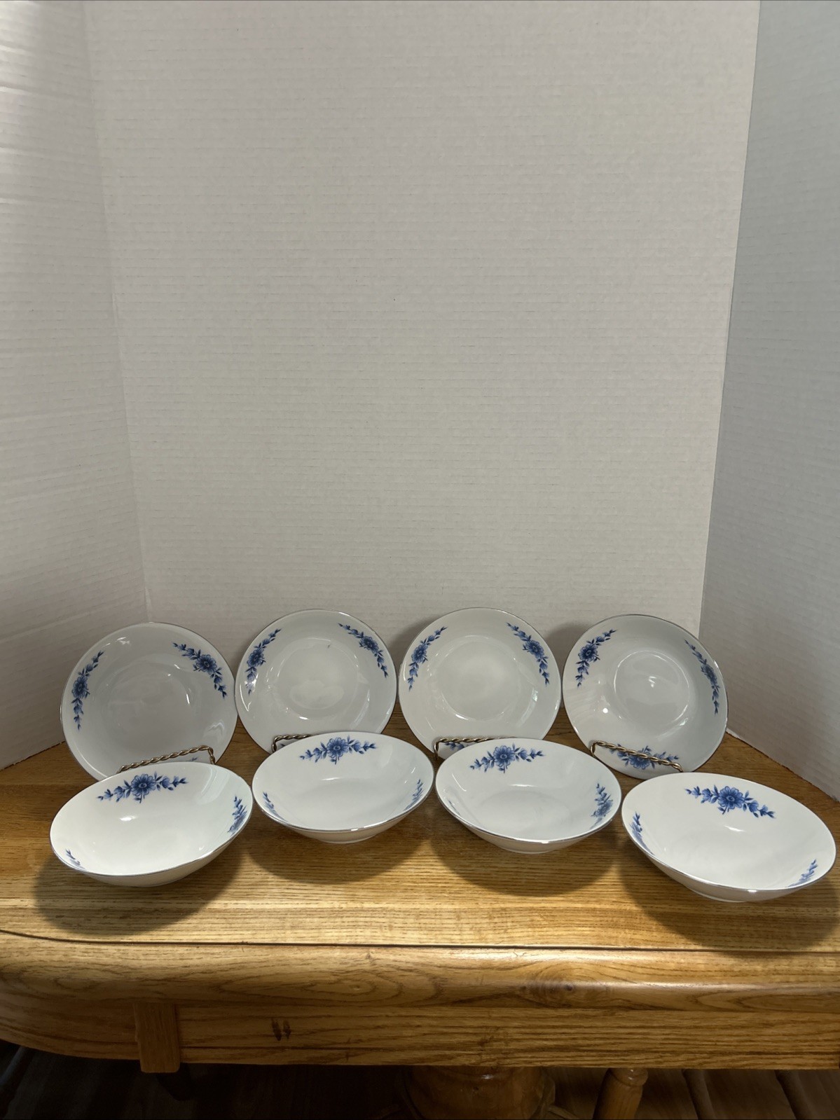 8 Eschenbach 5” Dessert Or Fruit Bowls Danish Blue Floral Designs 8 Eschenbach 5” Dessert Or Fruit Bowls Danish Blue Floral Designs