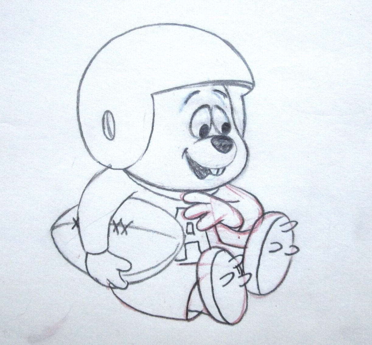 1961  FOOTBALL  ALVIN AND THE CHIMPMUNKS TITLES ORIGINAL PRODUCTION cel DRAWING