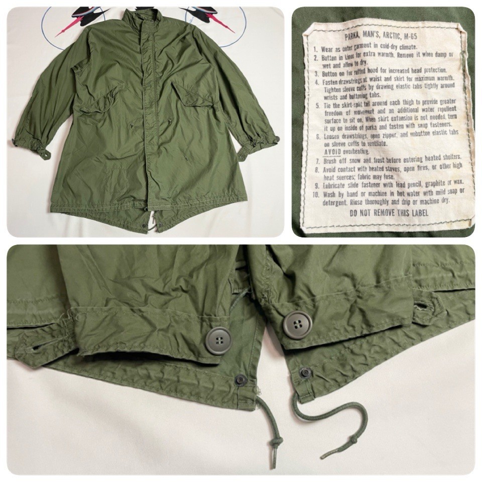 VTG 60s Arctic M-65 Fishtail Parka Shell US Military No Liner M Reg Flaw Read