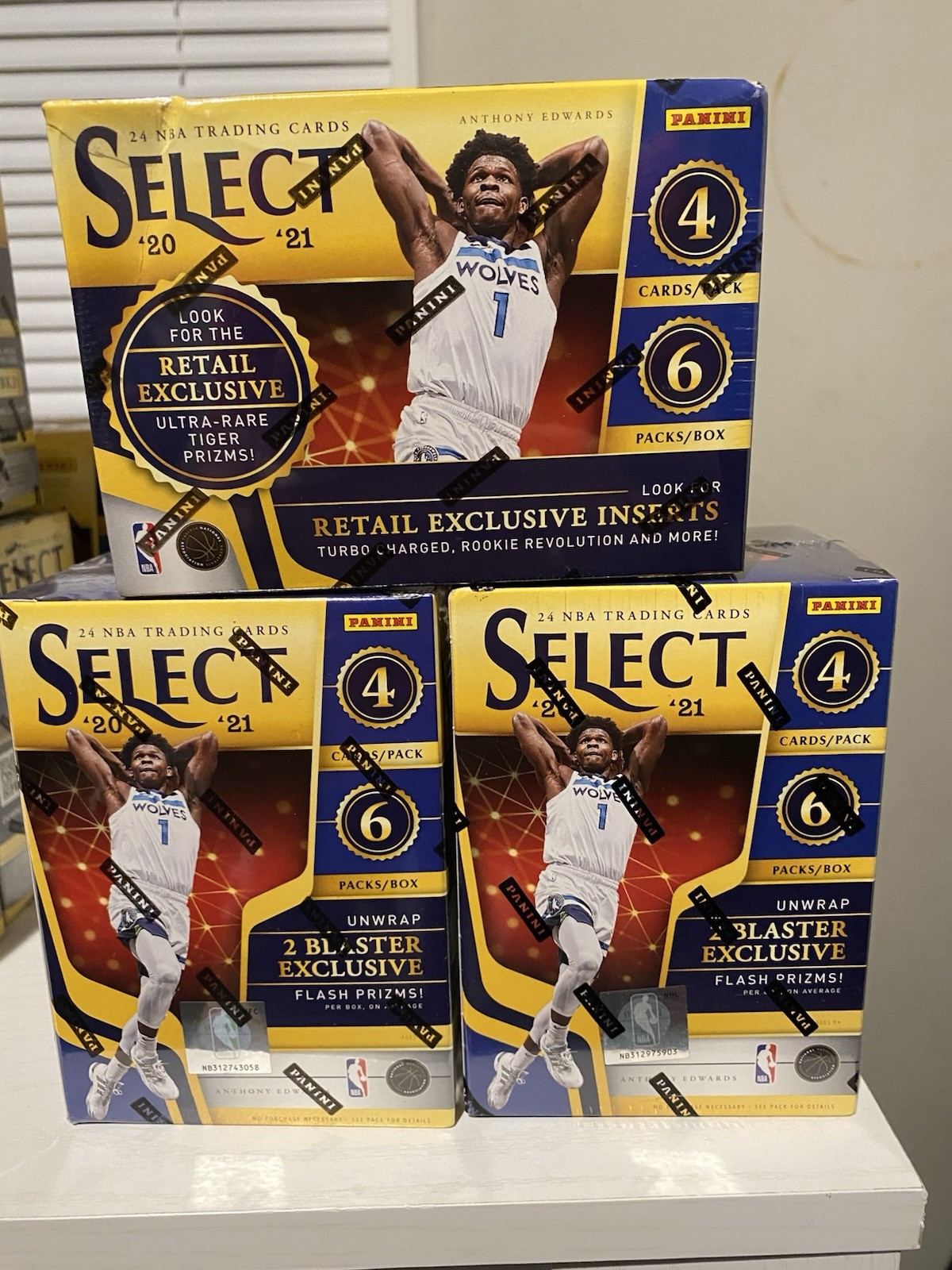 2020-21 PANINI SELECT NBA BASKETBALL LOT OF 3 SEALED  BLASTER BOXES RARE LOOK