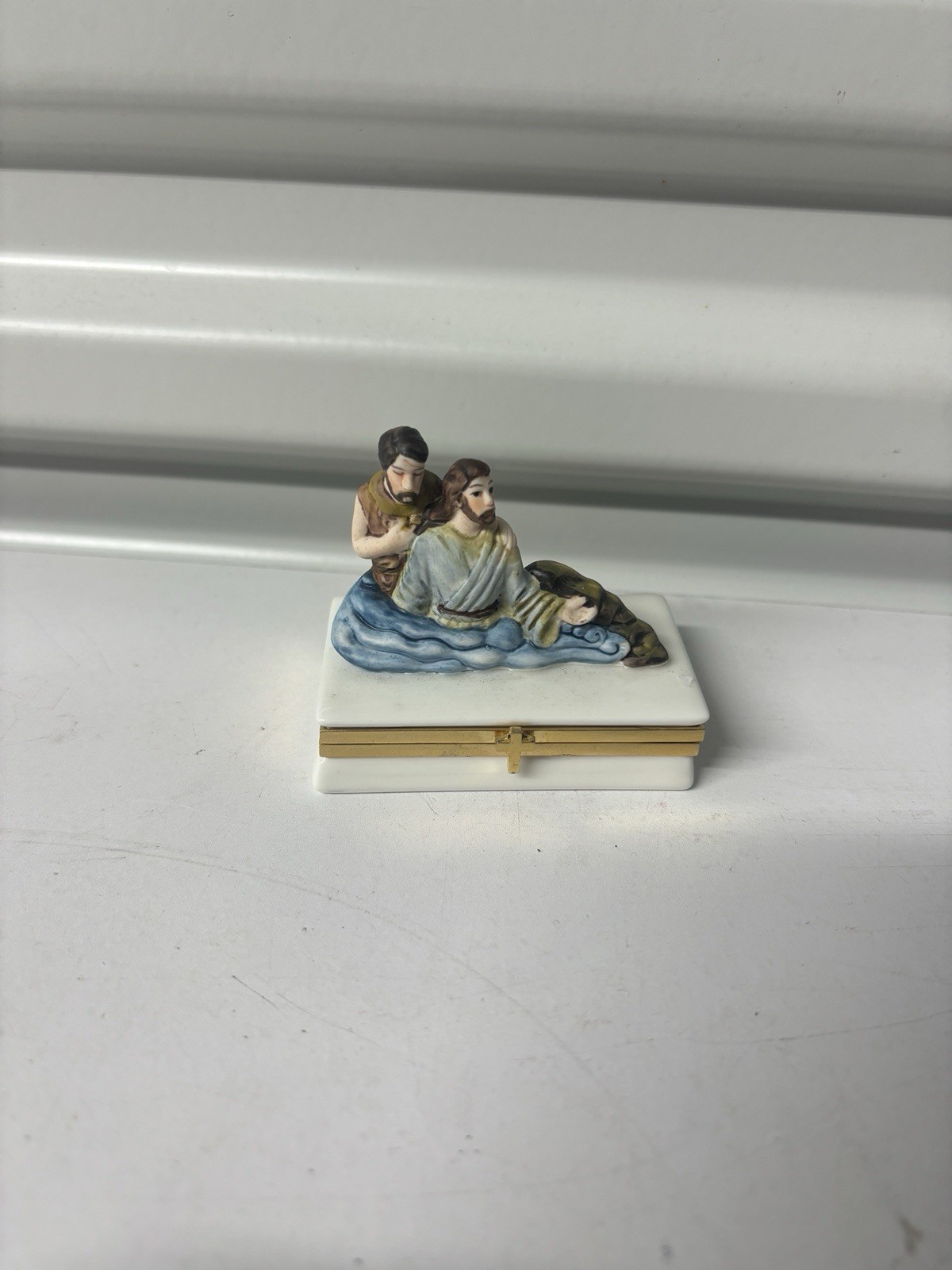Limoges Baptism of Christ from The Life of Christ Limoges Box Collection