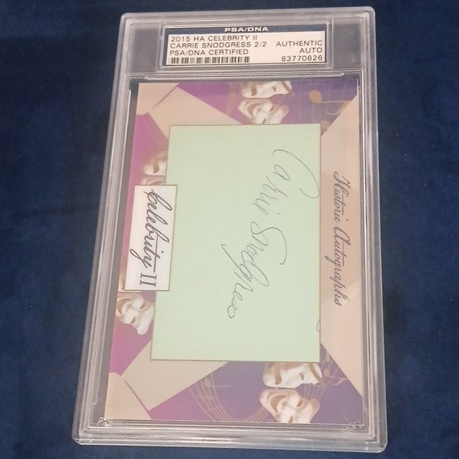 Historic Autographs 2015 HA Celebrity II Carrie Snodgress Auto PSA #2/2 83770626