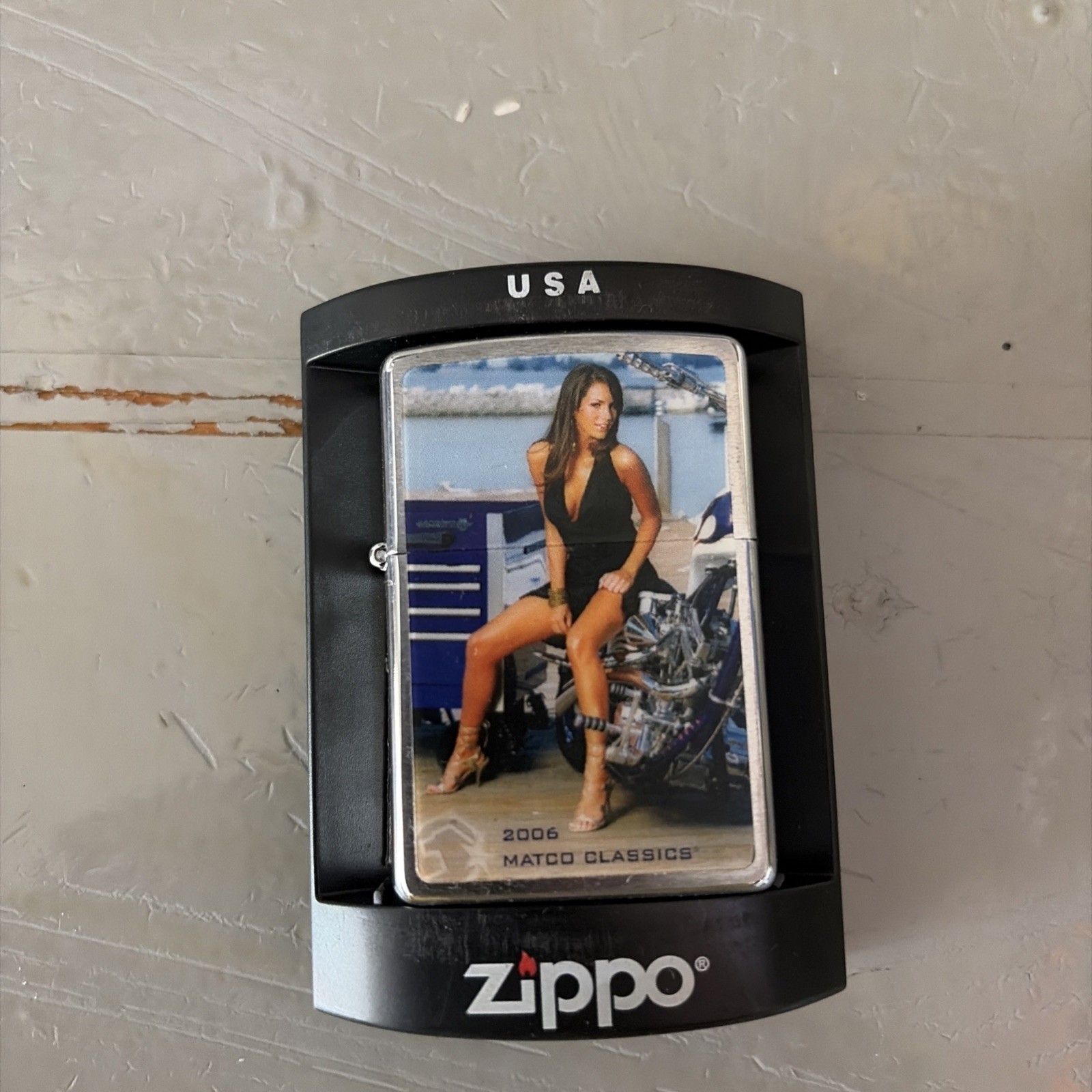 2006 Matco Tools Classic Zippo Lighter Playmate Motorcycle 2006 Matco Tools Classic Zippo Lighter Playmate Motorcycle