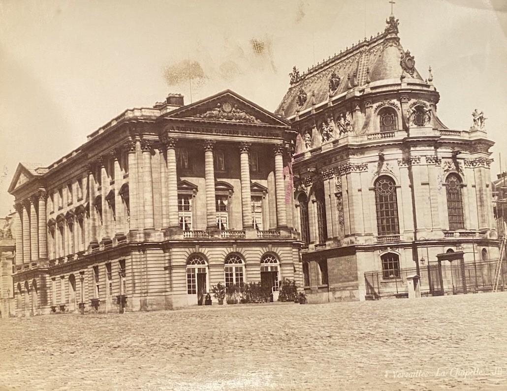 Antique Albumen Photo Versailles La Chapelle France c1890 11.5x8.5