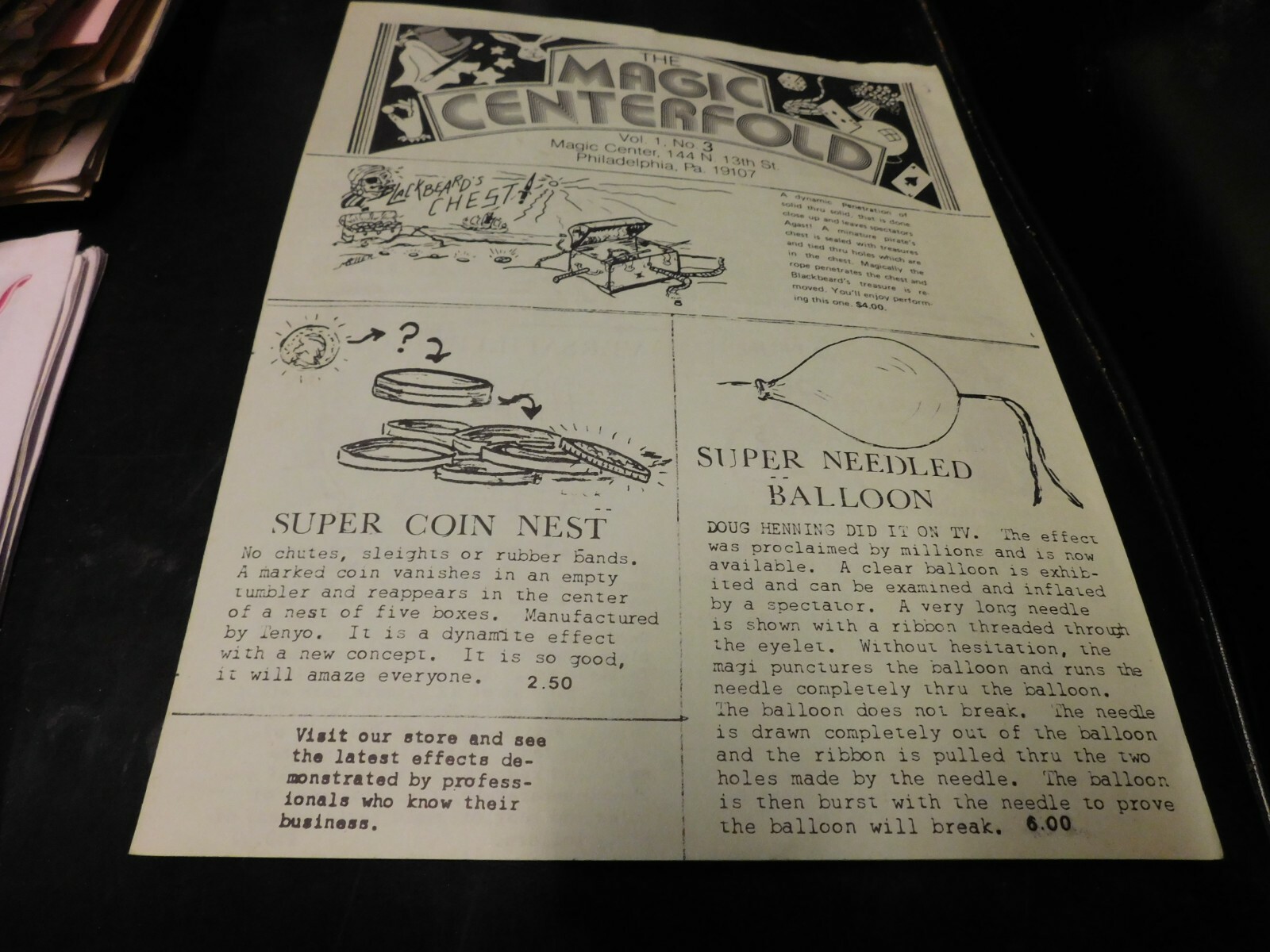 Magic Newsletter The Magic Centerfold Vol 1 # 3