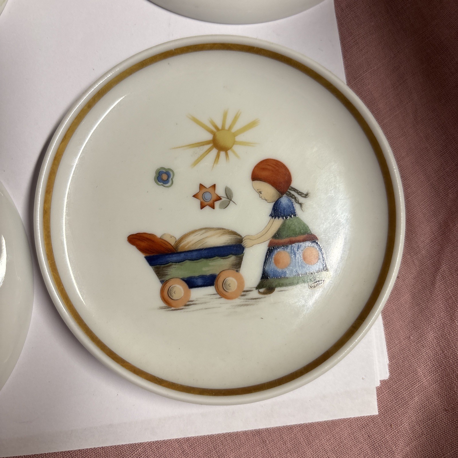 Vintage Hummel Miniature Plates Set | 1978 Schmid, Angel & Children Scenes