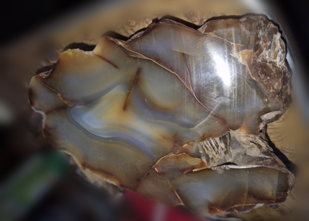 Large Banded Agate Specimen - Beautiful Natural Translucent Layers - 96064