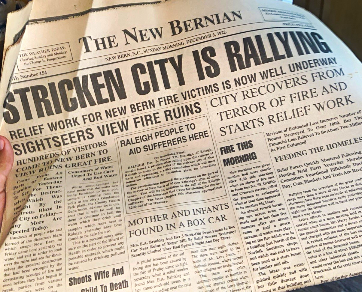 RARE The New Bernian Newspaper Dec 3, 1922 