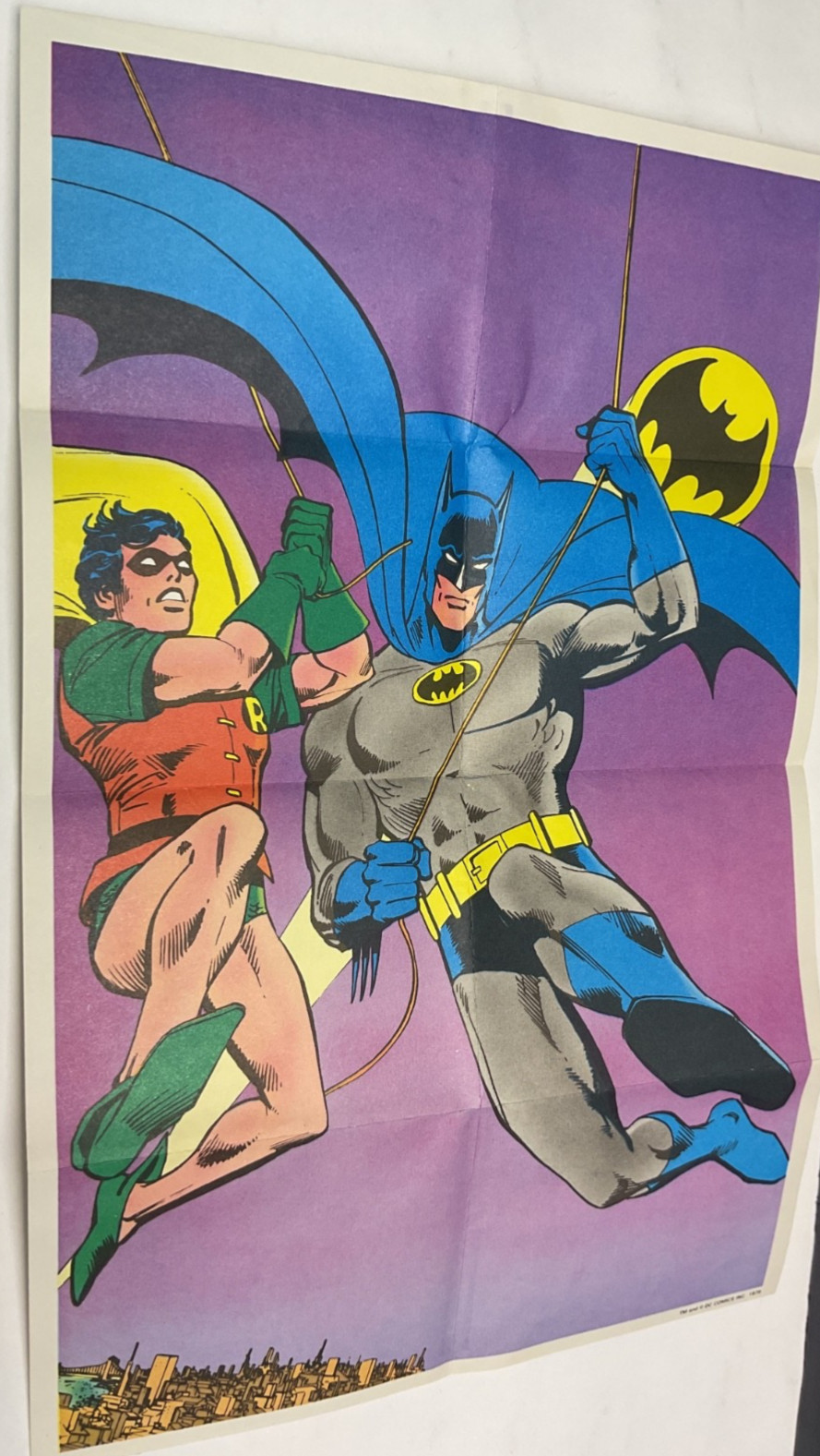 1979 Post Cereal DC Comics 14” x 9” Batman and Robin Poster
