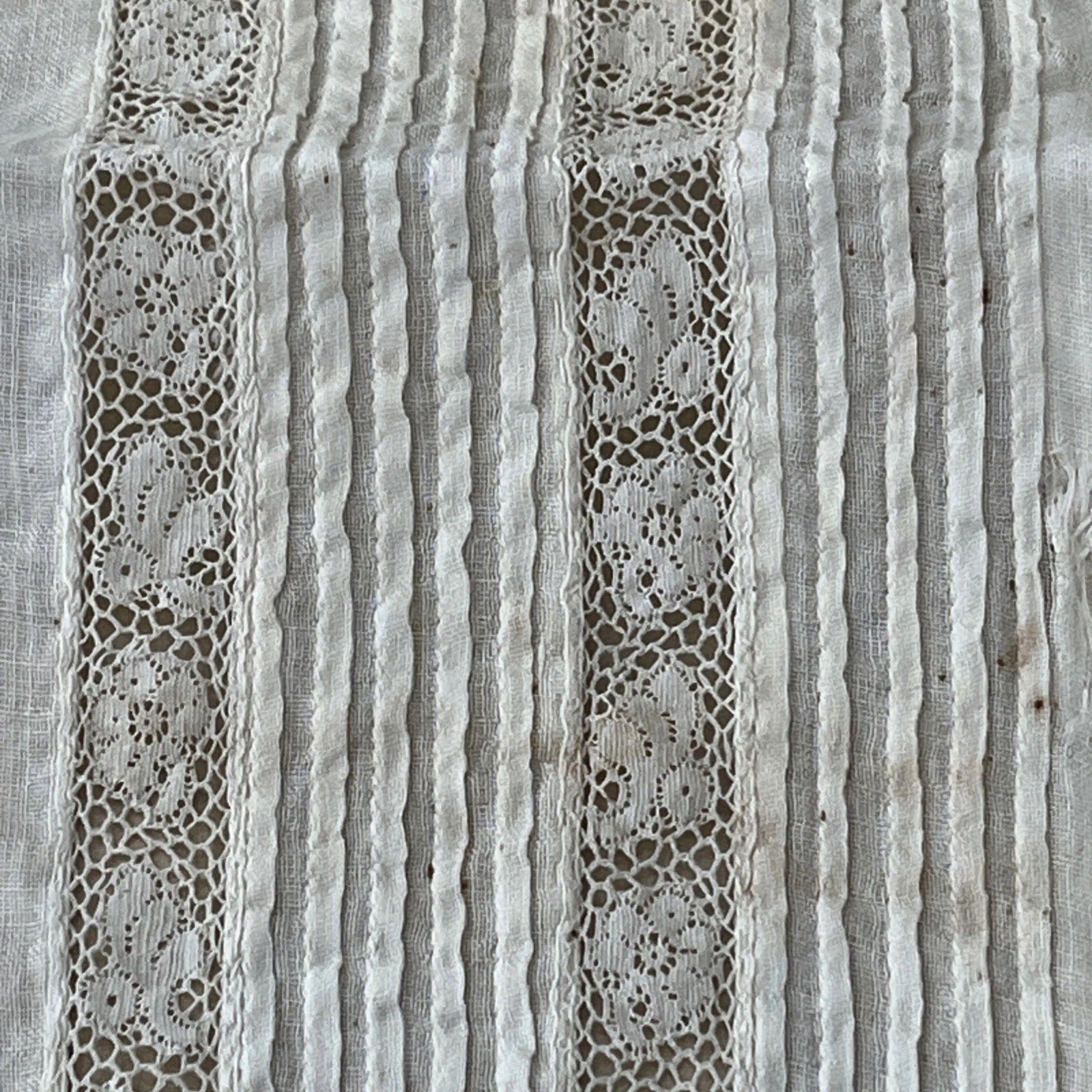 Vintage French Lace Fragment Distressed Cutter Sewing Doll Clothes  F15