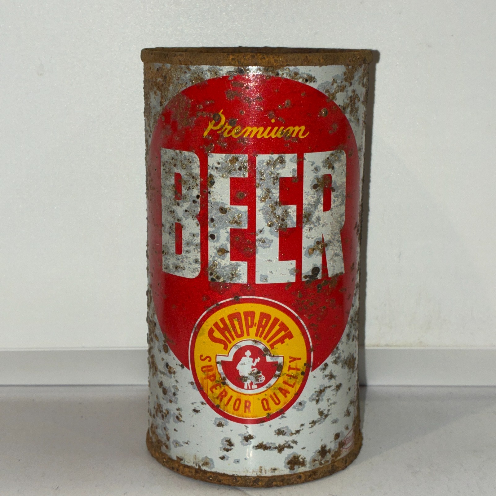 Shop Rite flat top beer can