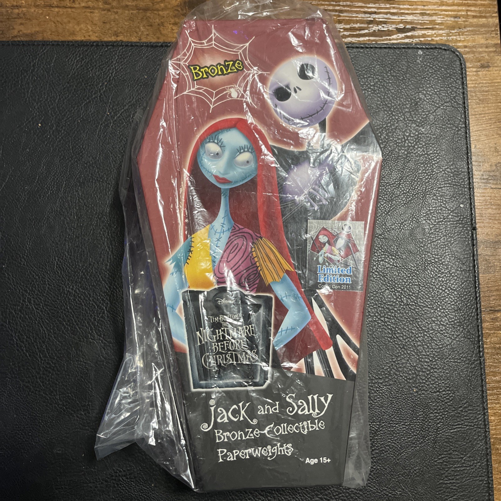 Disney Original Jack And Sally Bronze Collectible Paperweights Limited Edition