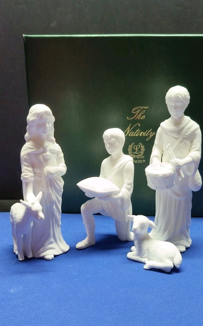 LENOX The Children Of Bethlehem The Nativity 4-Piece White Collection 1990 New LENOX The Children Of Bethlehem The Nativity 4-Piece White Collection 1990 New