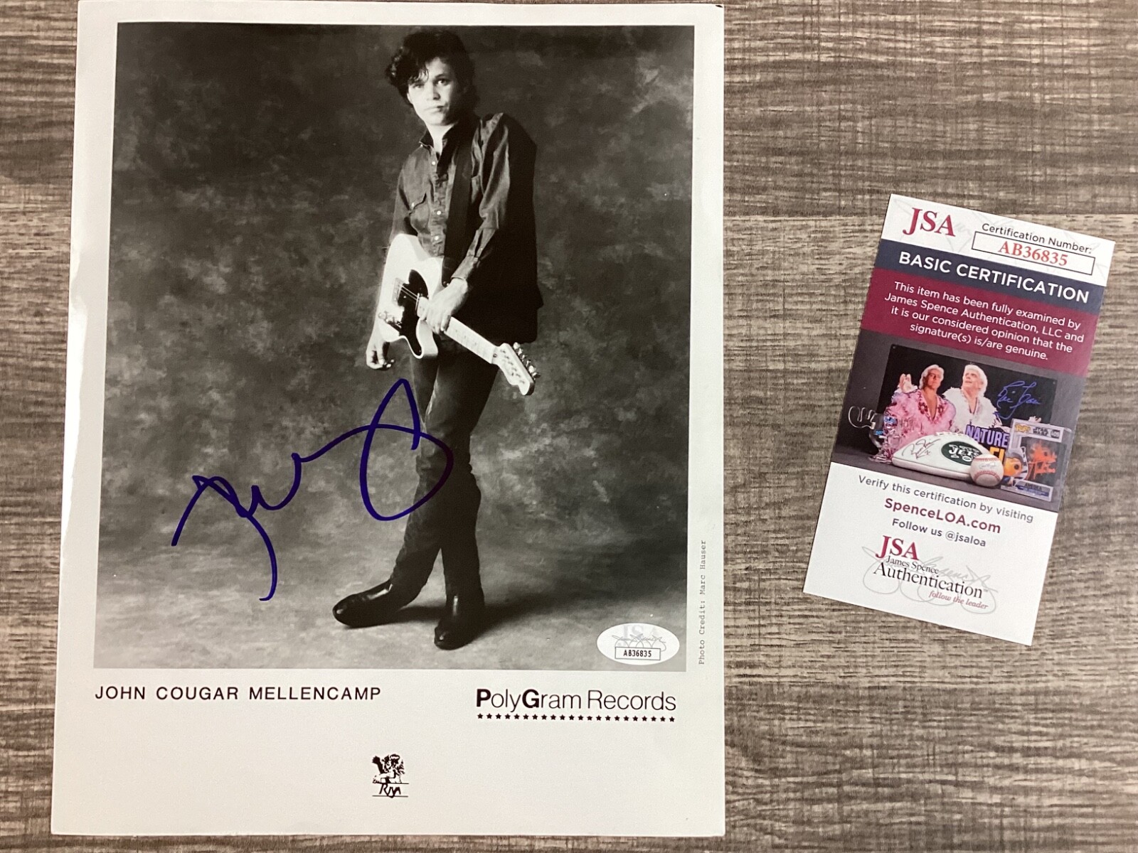 (SSG) JOHN COUGAR MELLENCAMP Signed 8X10 Legendary Rock Musician Photo - JSA COA