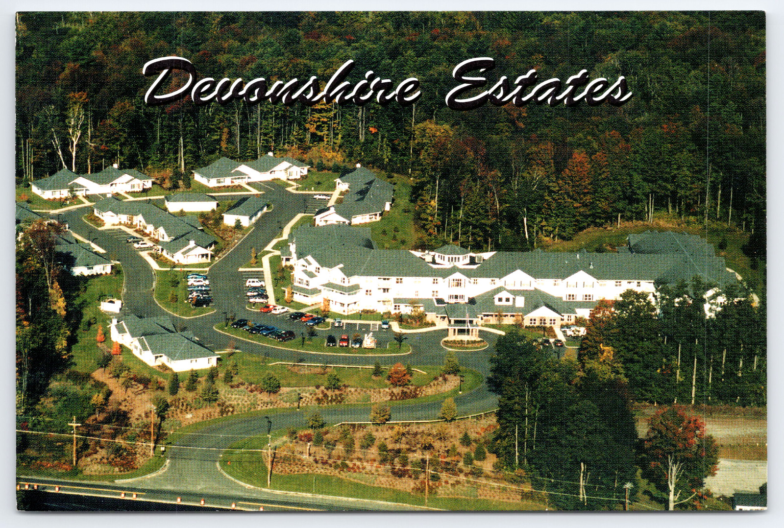 Postcard Devonshire Estates Lenox Massachusetts Aerial View Retirement Living