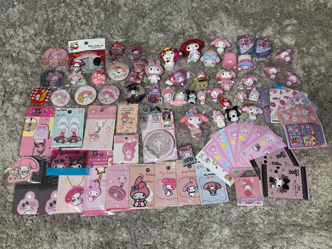My Melody Sanrio Collectible Figure Lot Over 50 Items Rare Authentic Japan