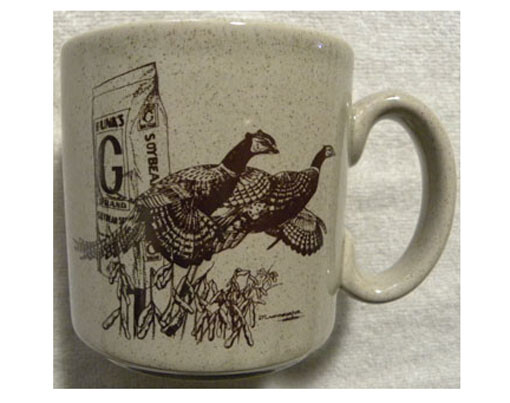 Vintage Funk\'s G Brand Soybean Seed MUG, Funks Pheasant Cup, Unused