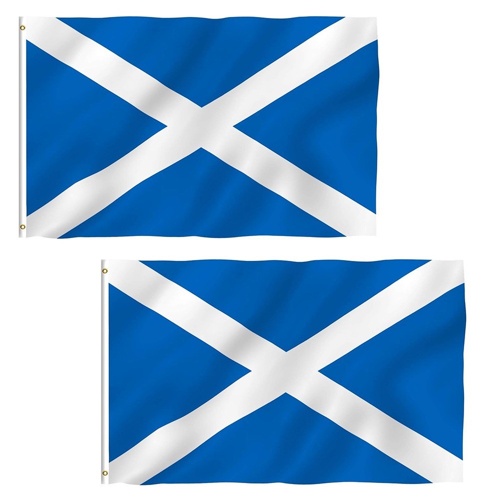Anley 2 Pcs Fly Breeze 3x5 Foot Scotland Flag Scottish National Flags Polyester Anley 2 Pcs Fly Breeze 3x5 Foot Scotland Flag Scottish National Flags Polyester