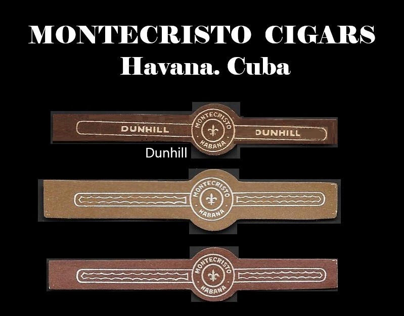 Rare Cuban Cigar bands label, vitolas, MONTECRISTO-DUNHILL. Havana Collectibles