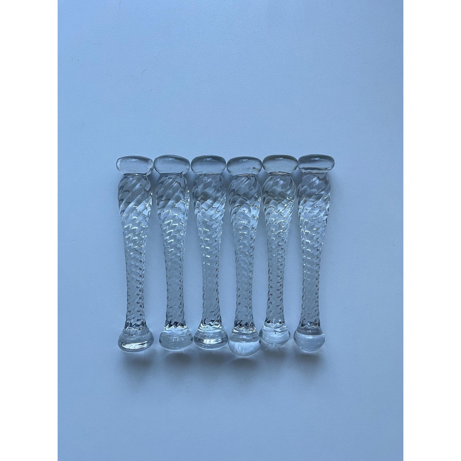 Vintage 1930s Cambridge Glass Cocktail Muddlers Art Deco Sugar Crushers 4.5\