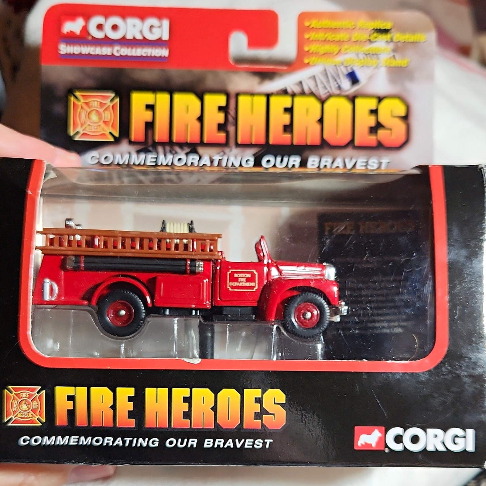 Corgi Fire Heroes Showcase Mack B Open Pumper Boston Fire Dept Diecast Model