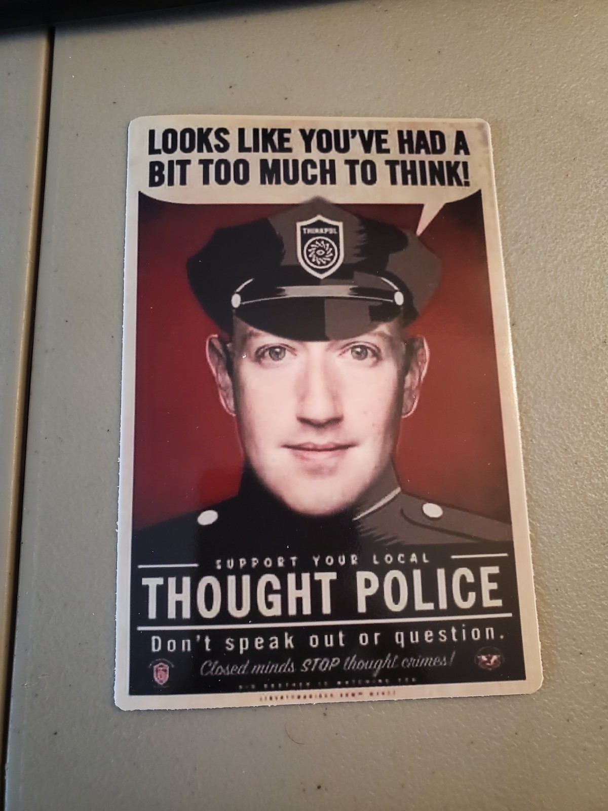 Free Speech Sticker HEAVY DUTY VINYL  Meta Facebook Mark Zuckerberg 