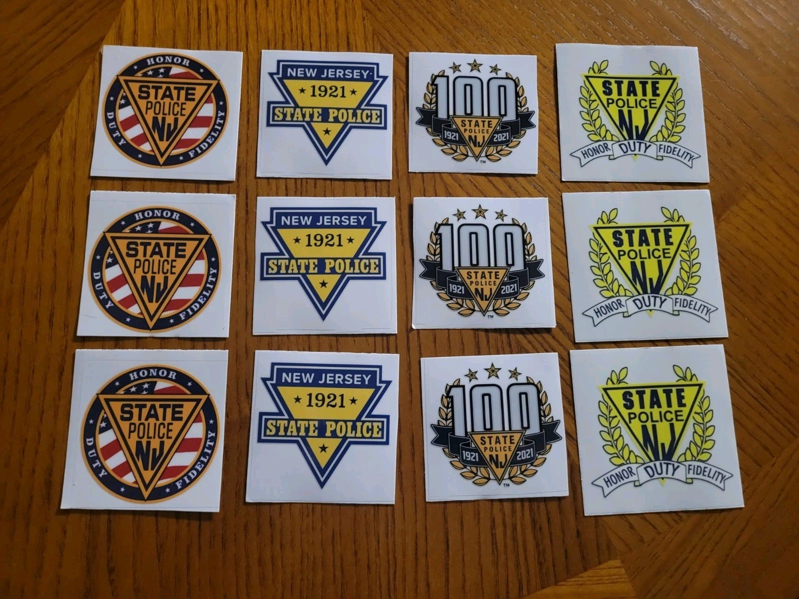 12 Piece LOT - NJ STATE POLICE - UV VINYL DECALS - 