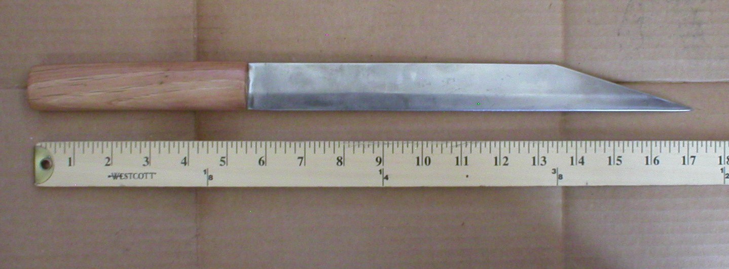 Early medieval Iron Age broken-back seax, 11 3/4