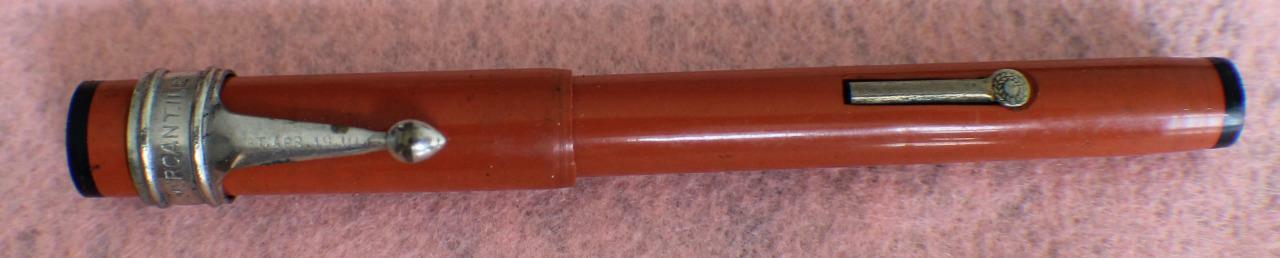 ANTIQUE MERCANTILE FOUNTAIN PEN PAT.APR.19.10 NO NIB? LIGHT BROWN BARREL LEVER
