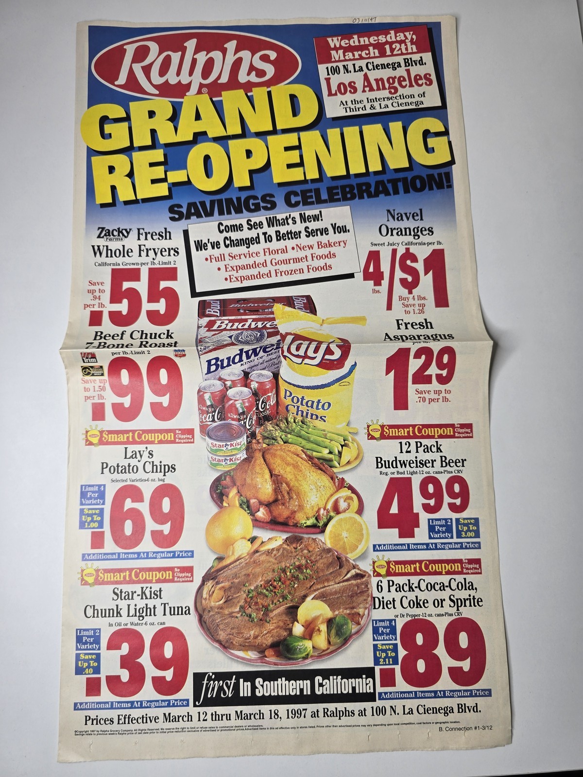 Ralphs Grand Re Opening 100 N La Cienega Los Angeles March 1997 Ad Vintage