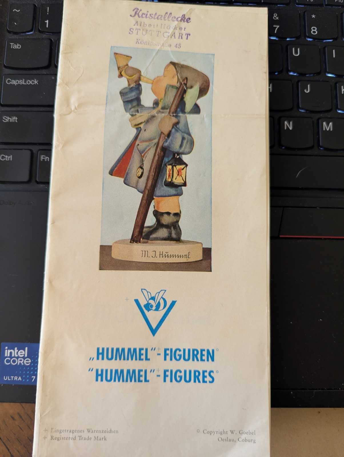 1955 Vintage Goebel M.J Hummel Children Figurines Catalog with price list
