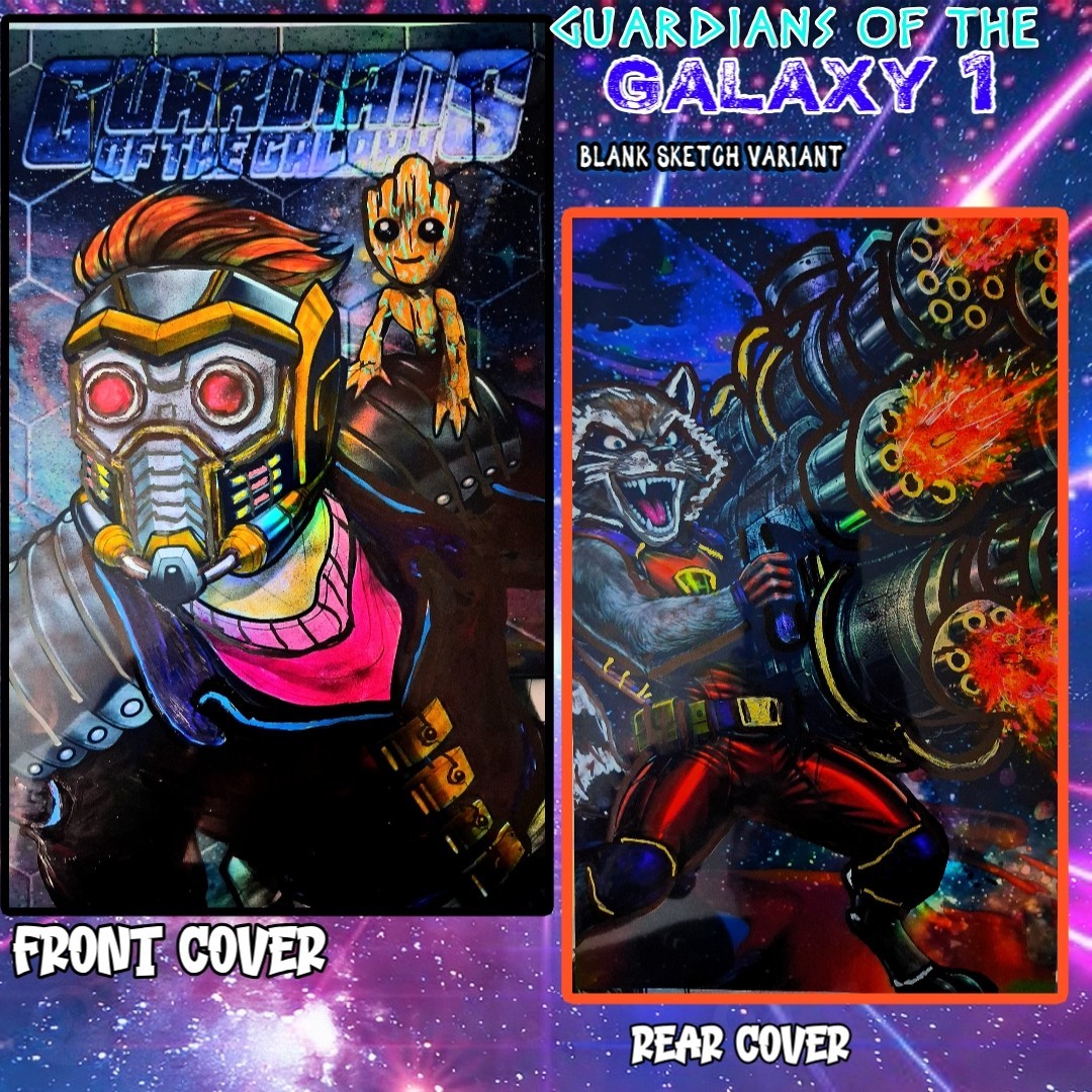 guardians ot Galaxy 1 BossKong Original Art Sketch Cover 1/1  starlord / Rocket