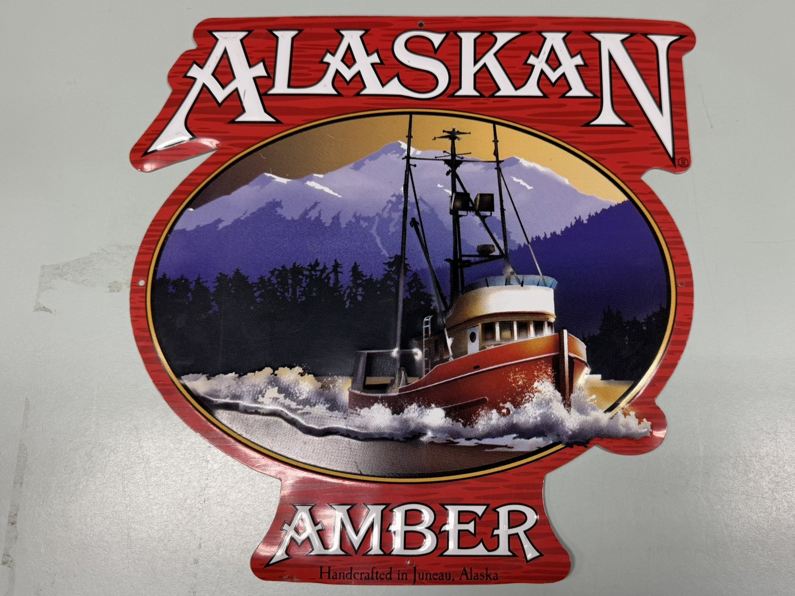 Alaskan Brewing Company Metal Sign Amber Ale Craft Beer Juneau, Alaska 12” x 12”