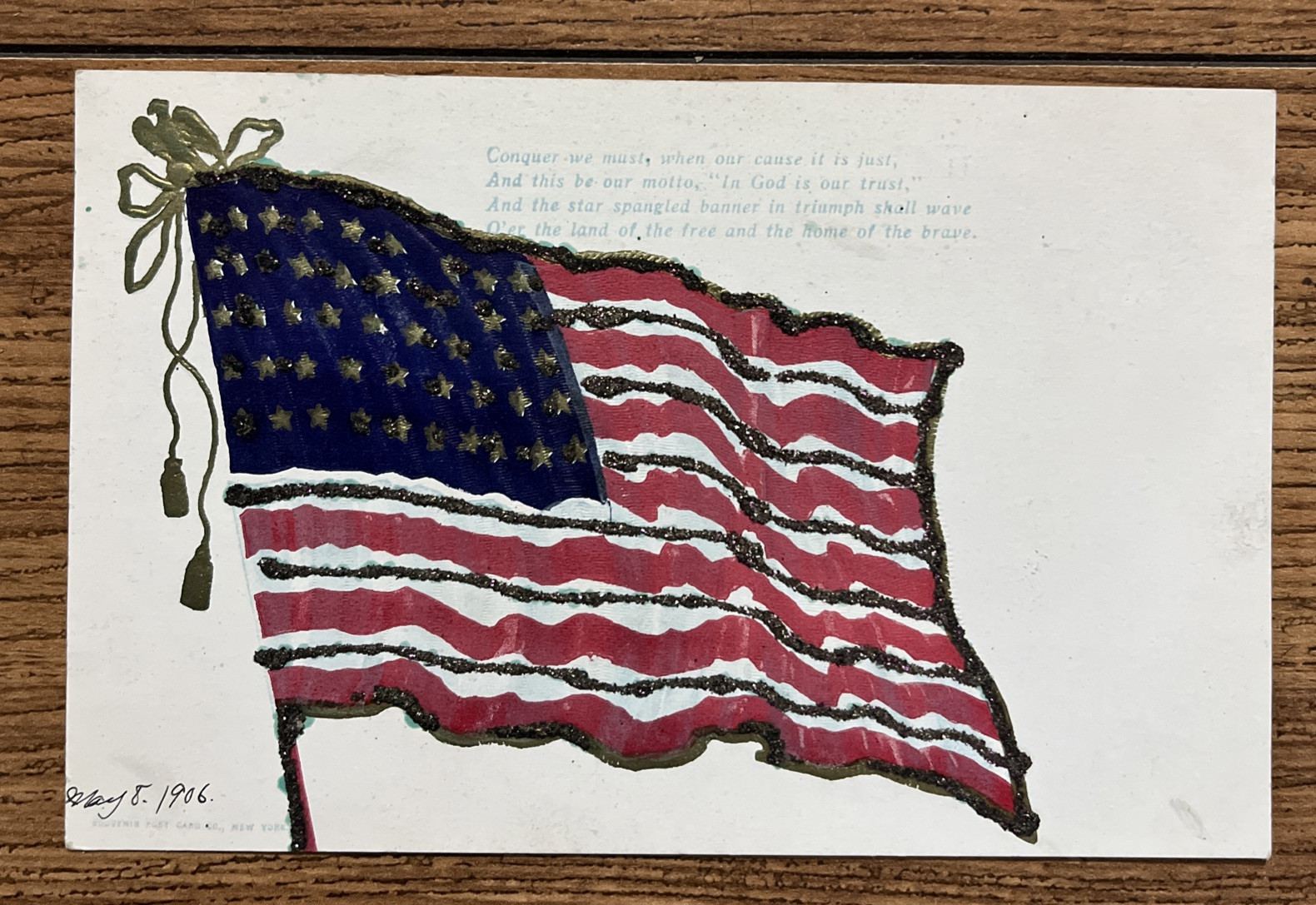 Antique Old Postcard USA Flag America Forever Liberty Early 1900s
