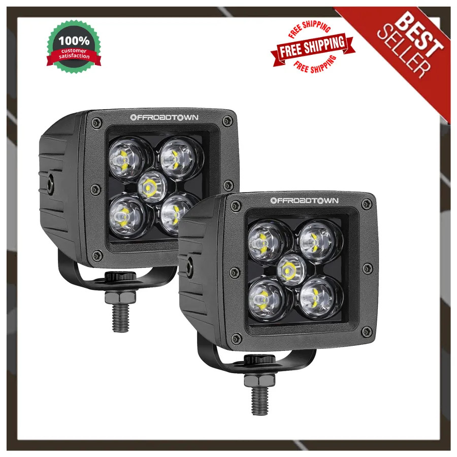 OFFROADTOWN LED Cubes 2PCS 3 Inch 100W CREE LED Pods Ditch Lights OFFROADTOWN LED Cubes 2PCS 3 Inch 100W CREE LED Pods Ditch Lights