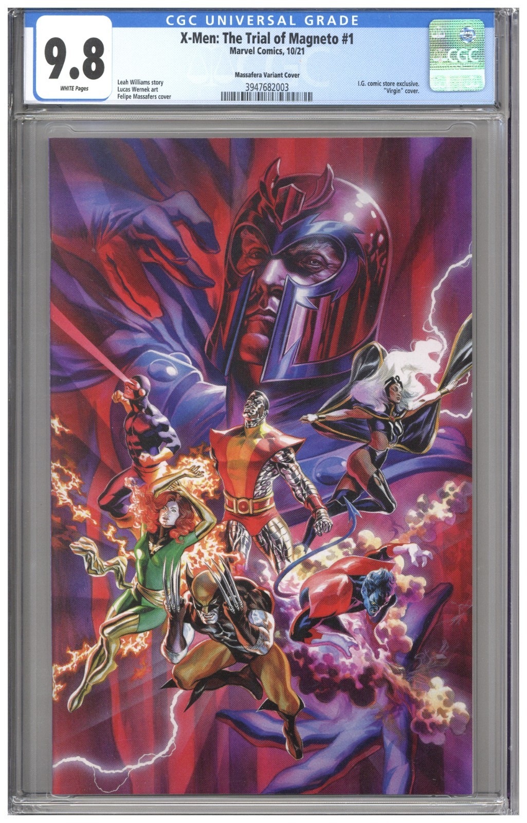 X-Men The Trial of Magneto #1 CGC 9.8 Felipe Massafera Virgin Variant COA 600