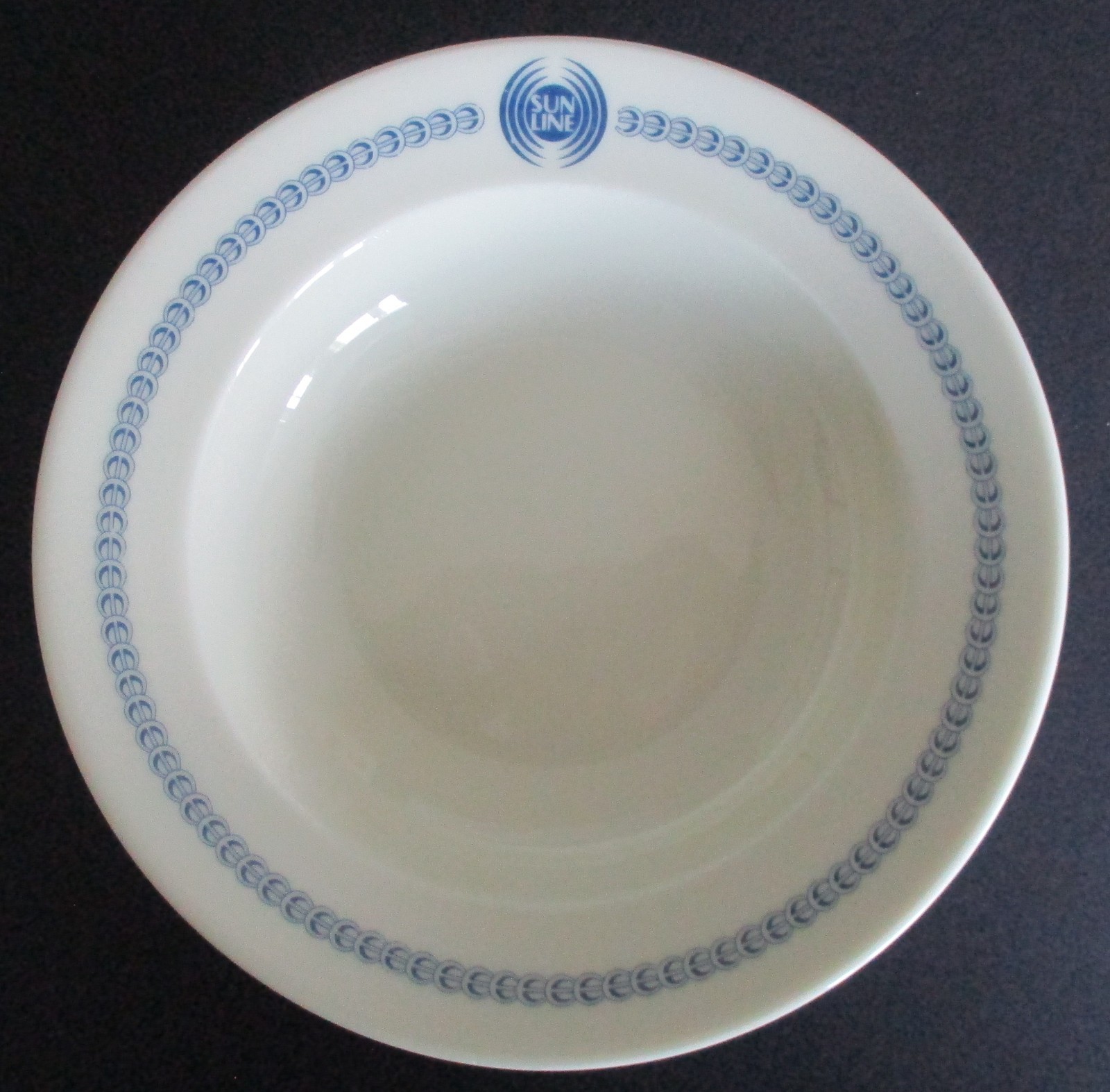 Vintage Souvenir Greece Sun Line Cruises Steamship Cereal Bowl