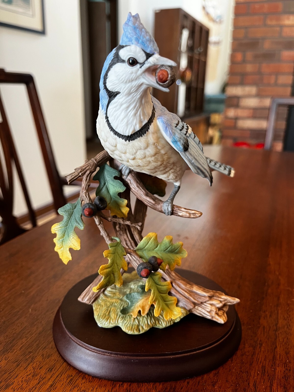 RARE Maruri Blue Jay with Oak Songbird Serenade Collection Bird Figurine 9723