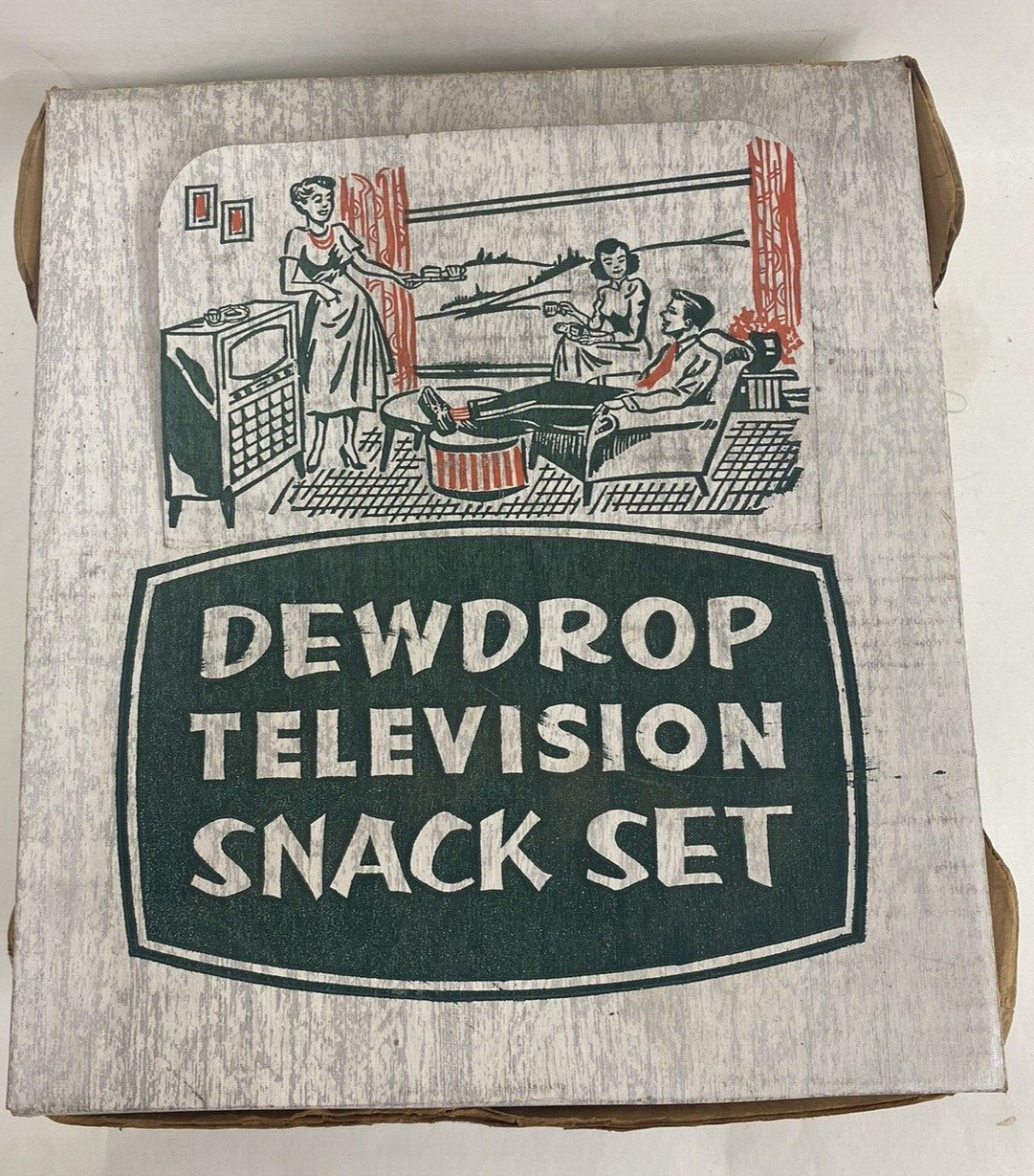 VINTAGE Original Boxed- Set of Dewdrop Television Snack Set of 4 Cups and Plates VINTAGE Original Boxed- Set of Dewdrop Television Snack Set of 4 Cups and Plates
