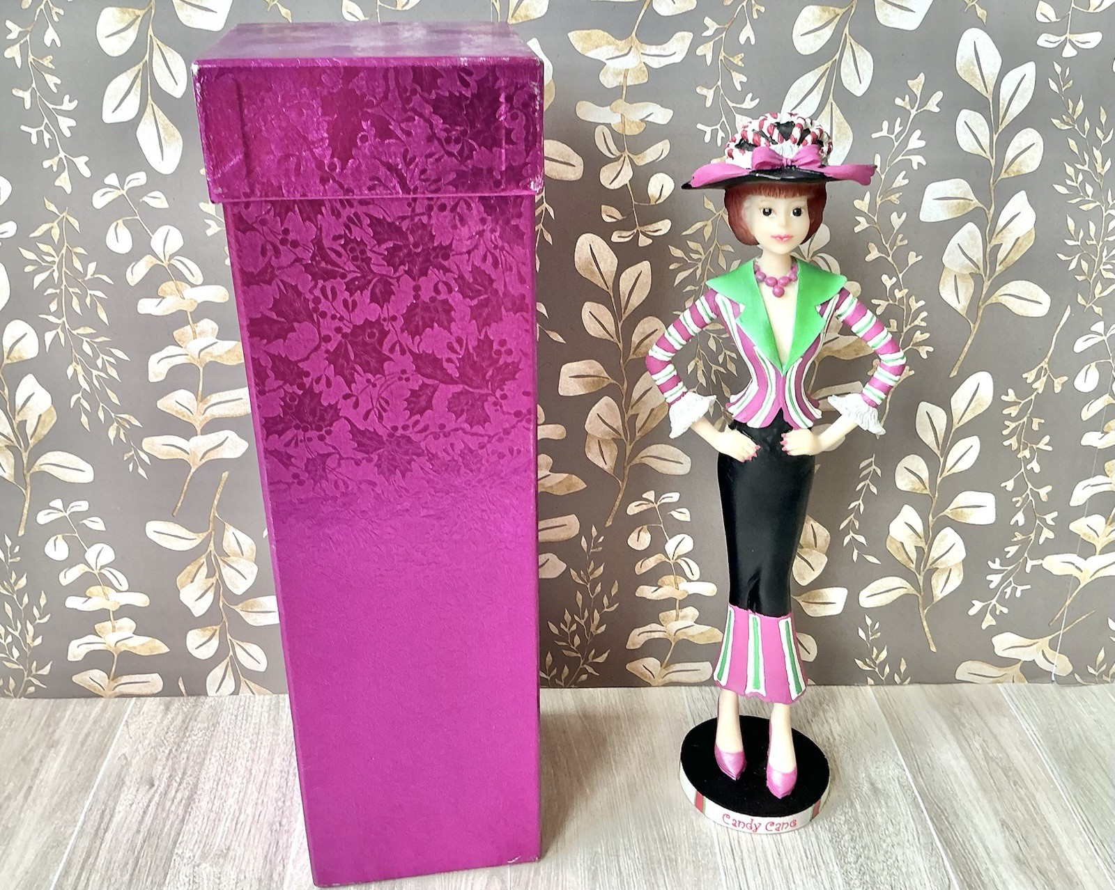Candy Cane Christmas Fashion Figurine By Young’s With Box 12”