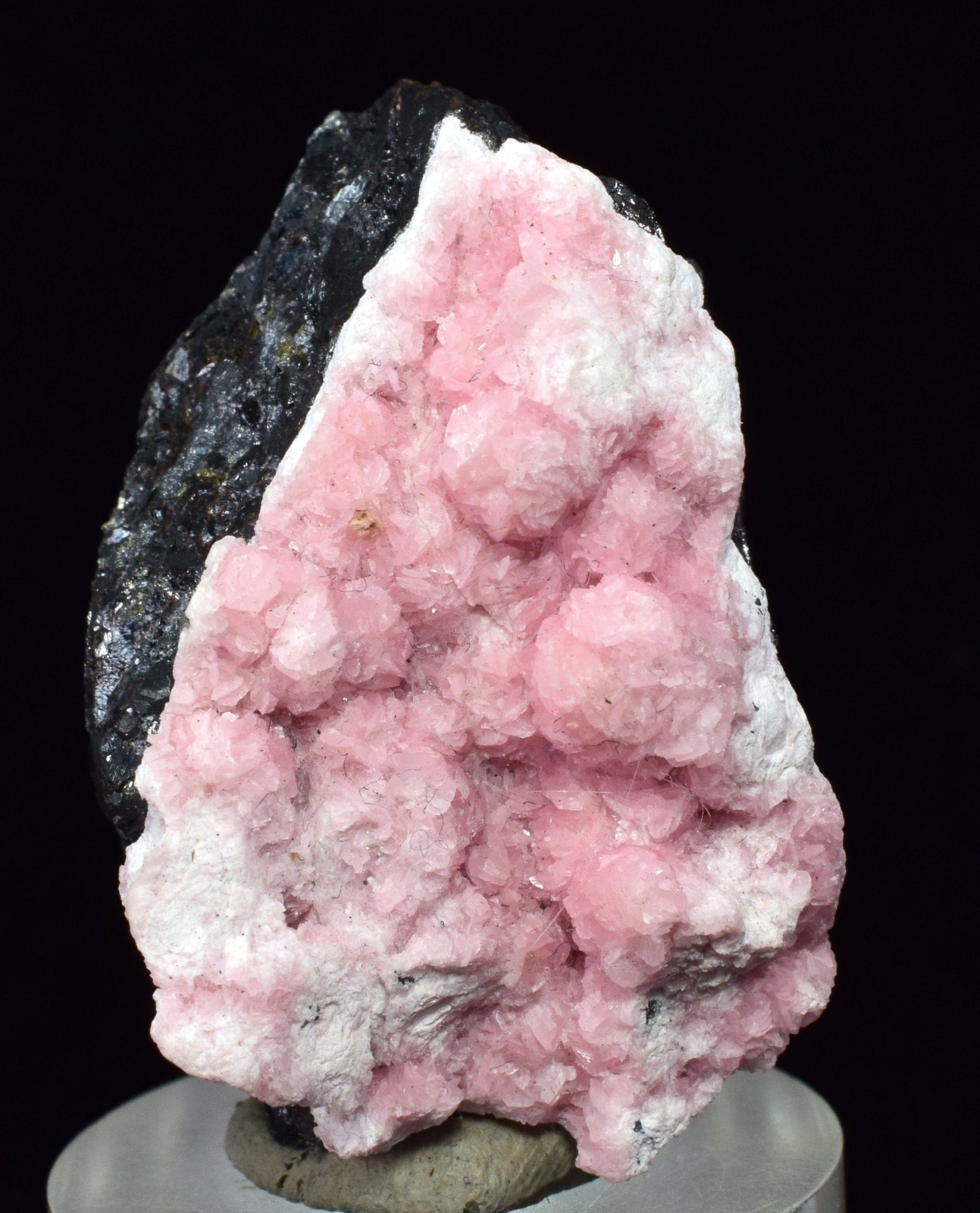 3.2cms RHODOCHROSITE ROSETTE SPHALERITE  Pyrite Peru Pink Crystals R569