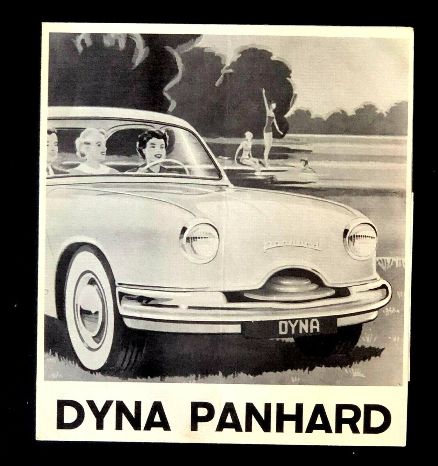 1955 - 1956 Dyna Panhard Sales Brochure Poster Vtg Car Specifications Features